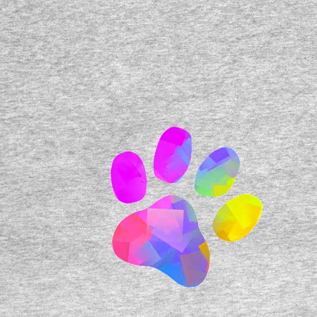 ABSTRACT Color Dog Paw Print by SartorisArt1